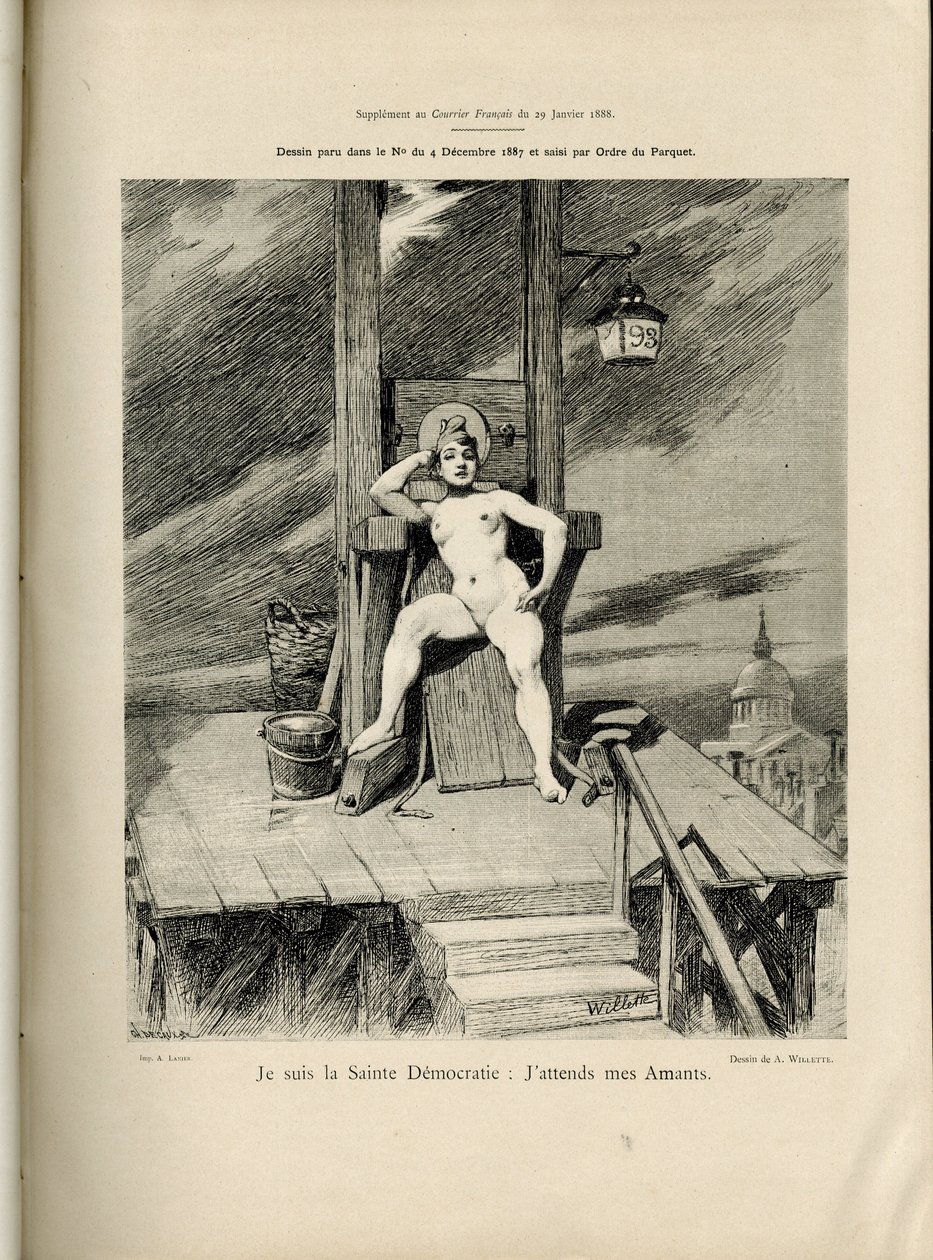 Ilustração de Adolphe dit Willette (1857-1926) em Le Courrier francais, no 4 de Adolphe Leon Willette