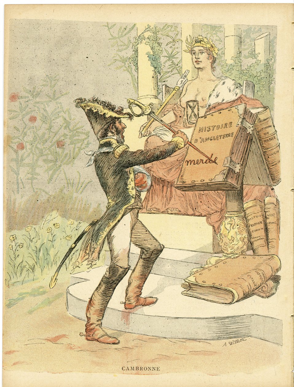 Ilustração de Adolphe dit Willette (1857-1926) em Le Rire, no. 264 de Adolphe Leon Willette