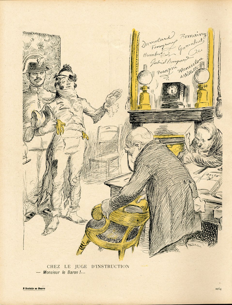 A Placa de Manteiga, número 123, de cor satírica de Adolphe Leon Willette