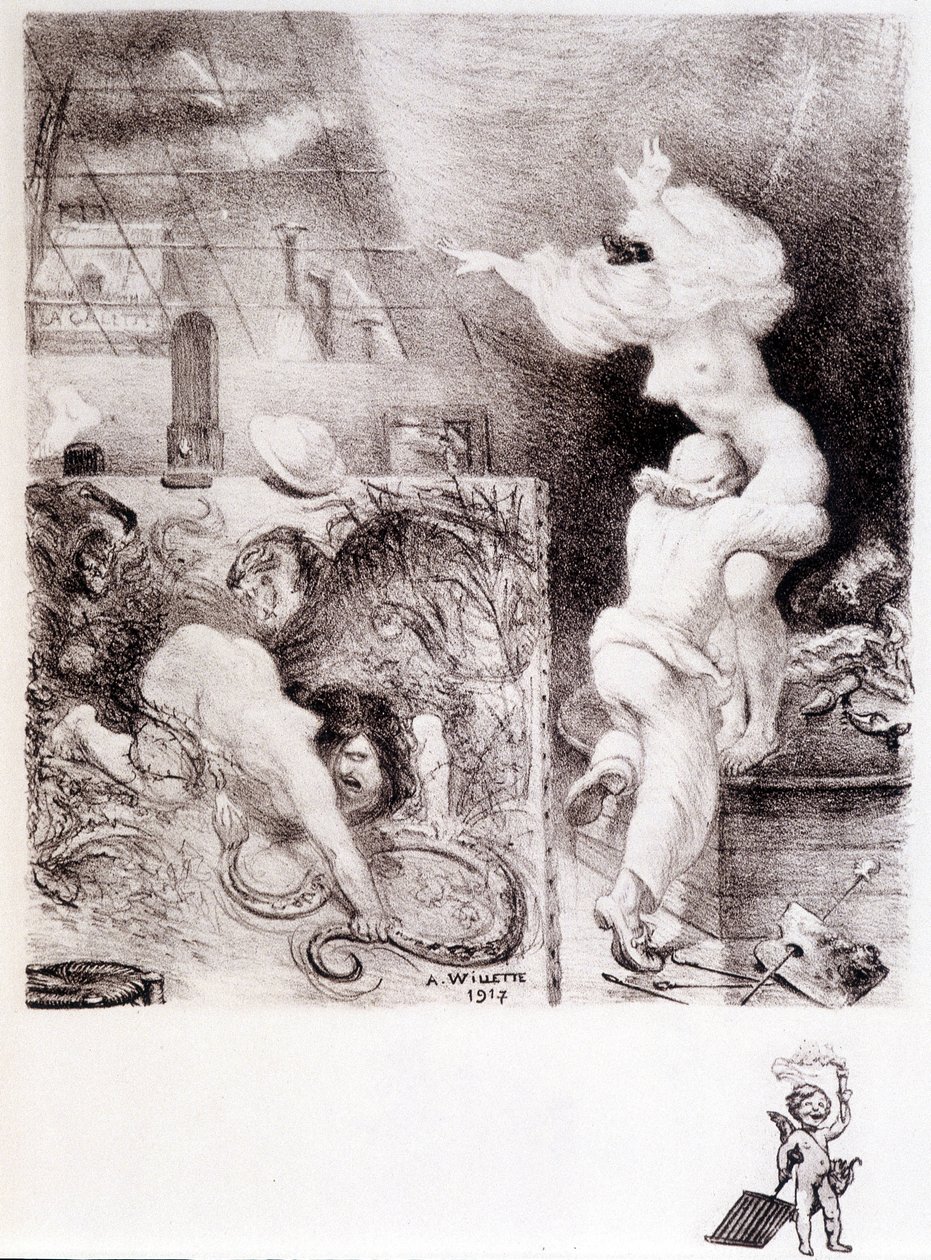 Luxúria - Desenho de Willette de Adolphe Leon Willette