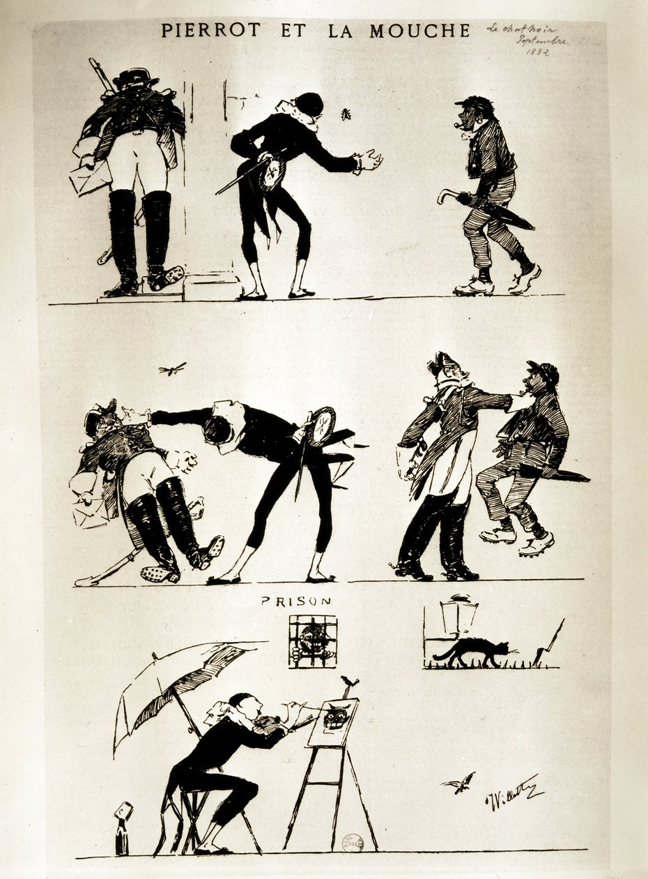 Pierrot e La Mouche de Adolphe Leon Willette