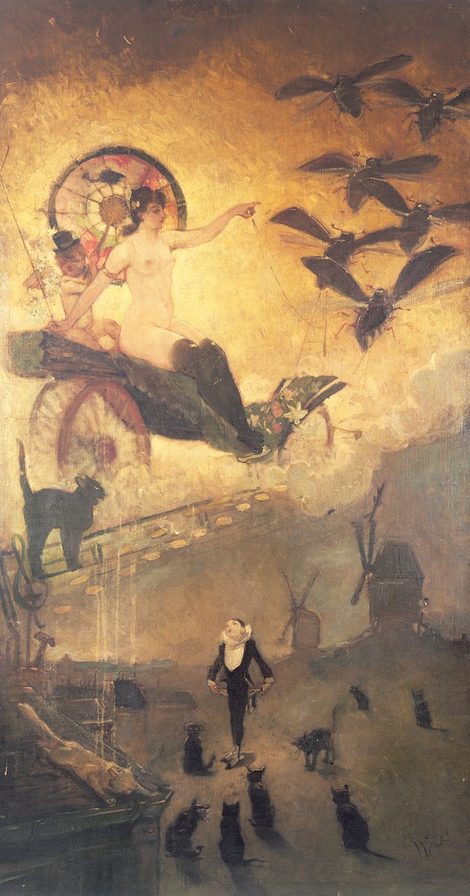 Os gatos pretos de Adolphe Leon Willette