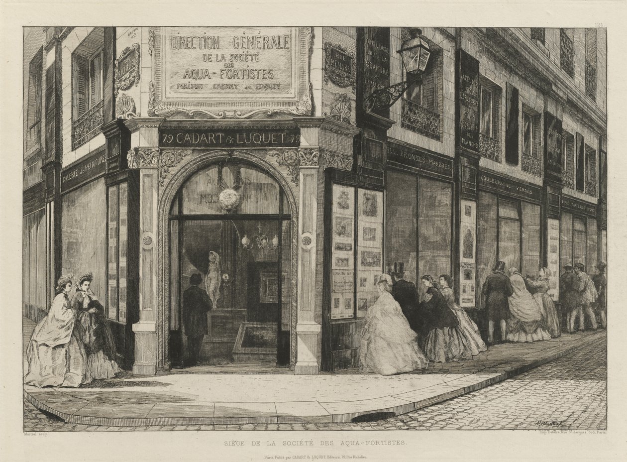 Sede da Société des Aqua-Fortistes, 1864 de Adolphe Martial Potemont