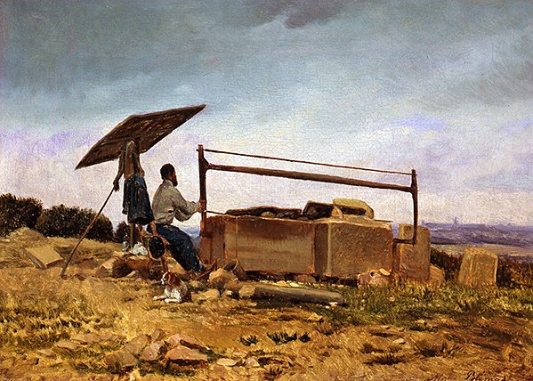 O Cortador de Pedras (óleo sobre tela) de Adolphe Martial Potemont