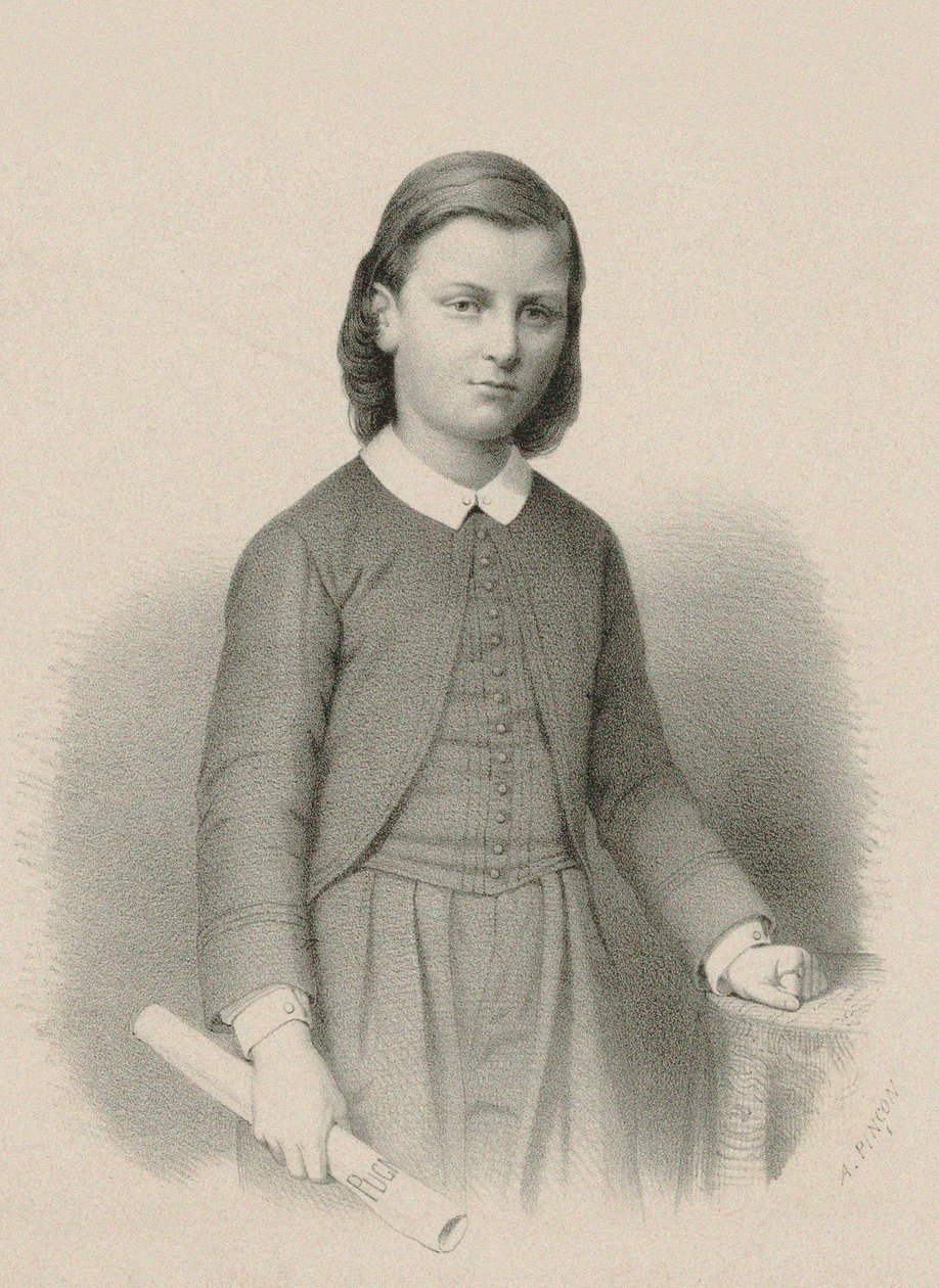 Retrato do compositor Raoul Pugno 1852-1914, c. 1870. de Adolphe Pincon