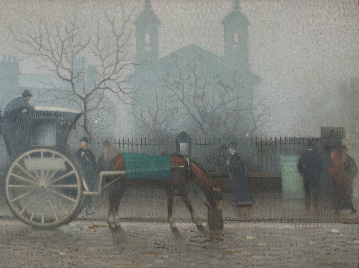 Cabine Hansom em All Saints de Adolphe Valette