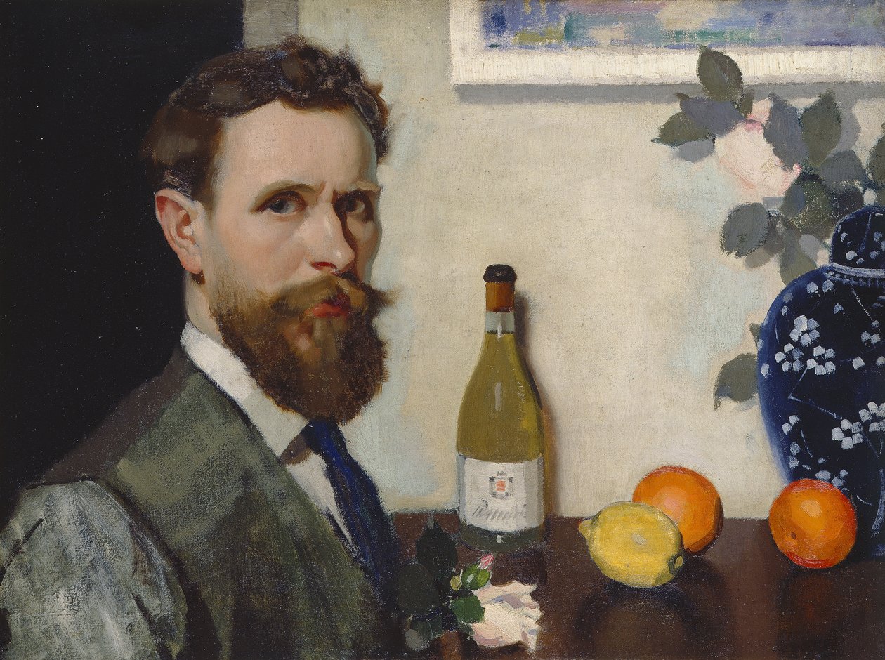 Autorretrato, c.1917 (óleo sobre tela) de Adolphe Valette