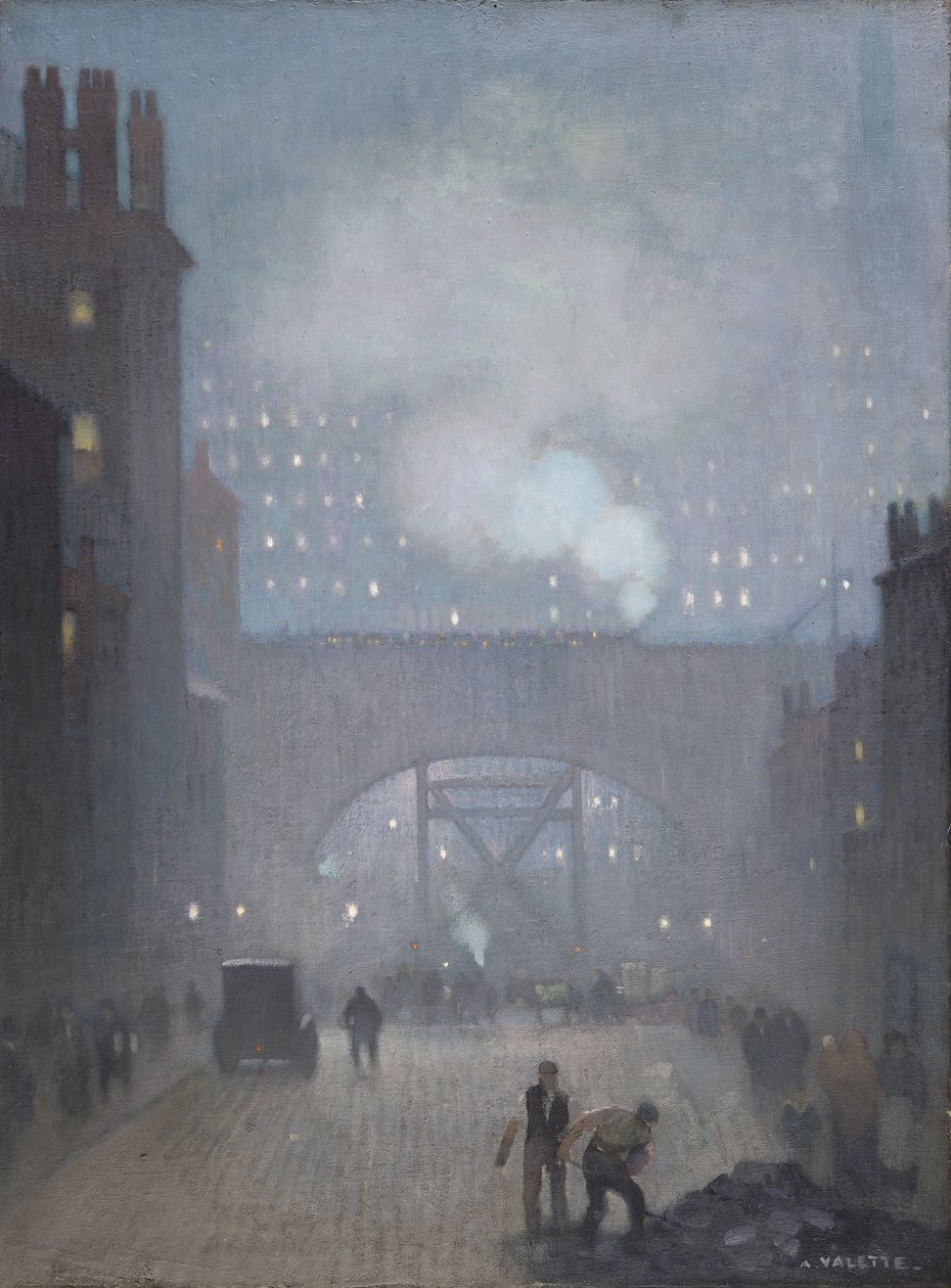 York Street em direção a Charles Street, Manchester de Adolphe Valette
