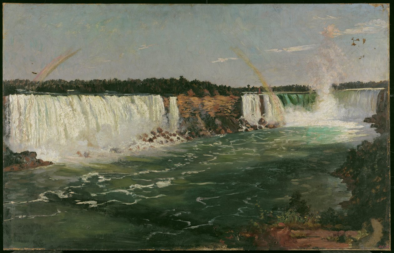 Cataratas do Niágara no verão de 1870 (óleo e esmaltes resinosos sobre tela) de Adolphe Vogt