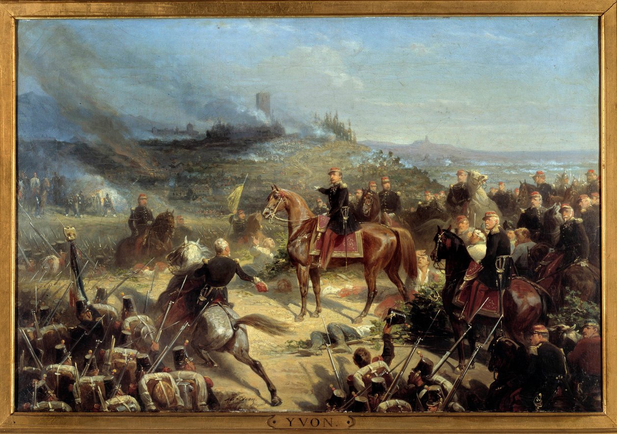 Campanha da Itália: "Batalha de Solferino, 24 de junho de Adolphe Yvon