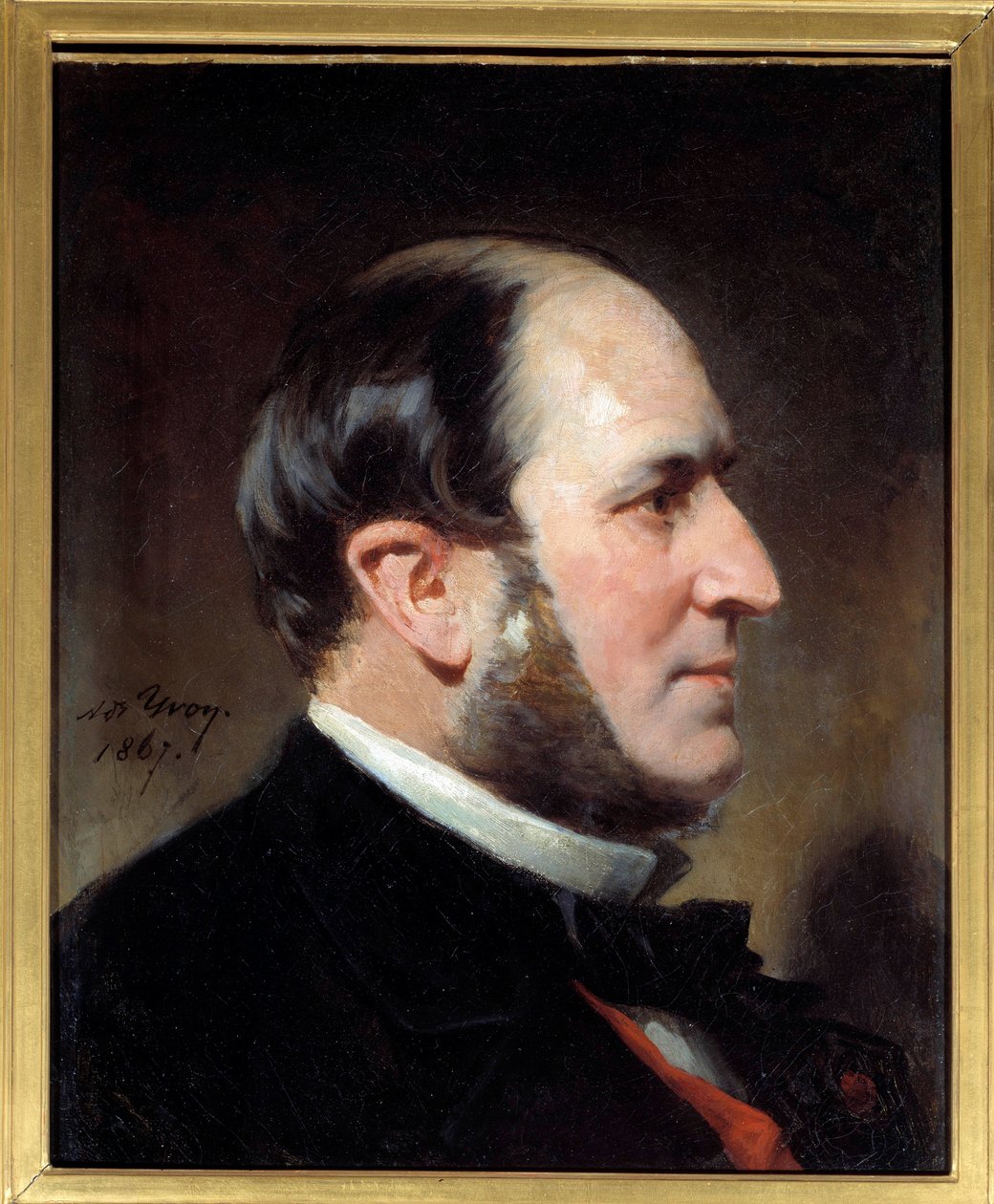 Retrato do Barão Eugene-Georges Haussmann, Prefeito de Paris (1809-1891) Ele esteve na origem das grandes obras de renovação da cidade de Paris sob o Segundo Império. Pintura de Adolphe Yvon (1817-1893). 1867 Sol. 0,45 x 0,35 m Paris, Musee Carnavalet de Adolphe Yvon