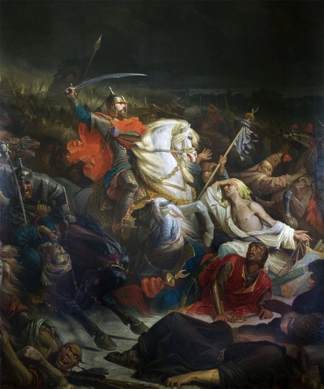 A Batalha de Kulikovo (1849) de Adolphe Yvon