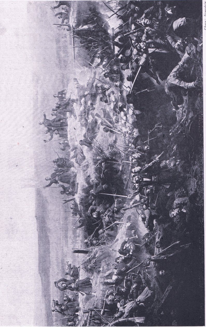 A tomada do Malakoff pelos franceses, ilustração das batalhas britânicas na terra e no mar, 1915 de Adolphe Yvon