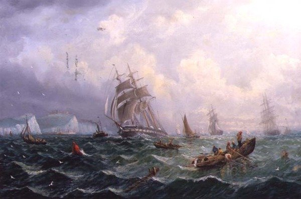 Navegação em Mares de Choppy de Scarborough de Adolphus Knell