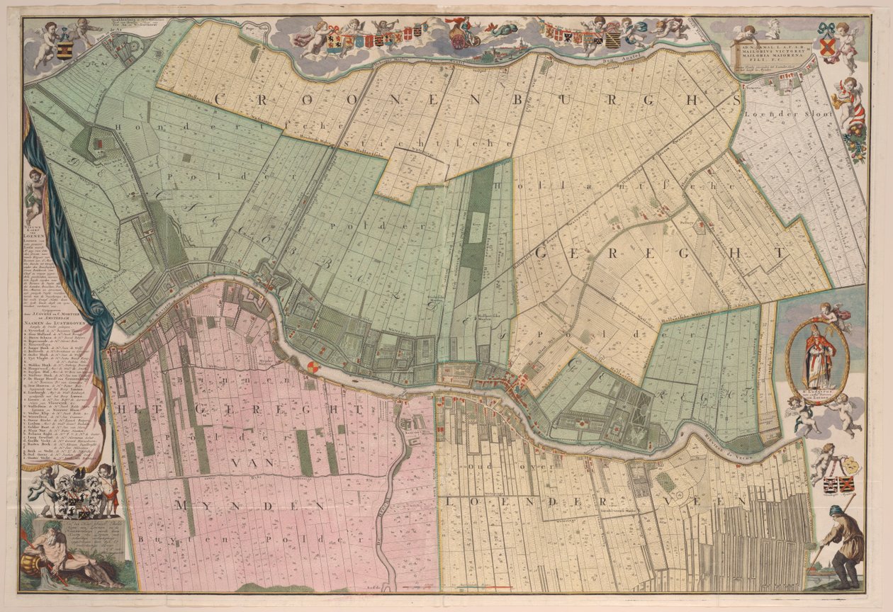 Novo mapa de Mynden e Loosdrecht de Adriaan van der Laan