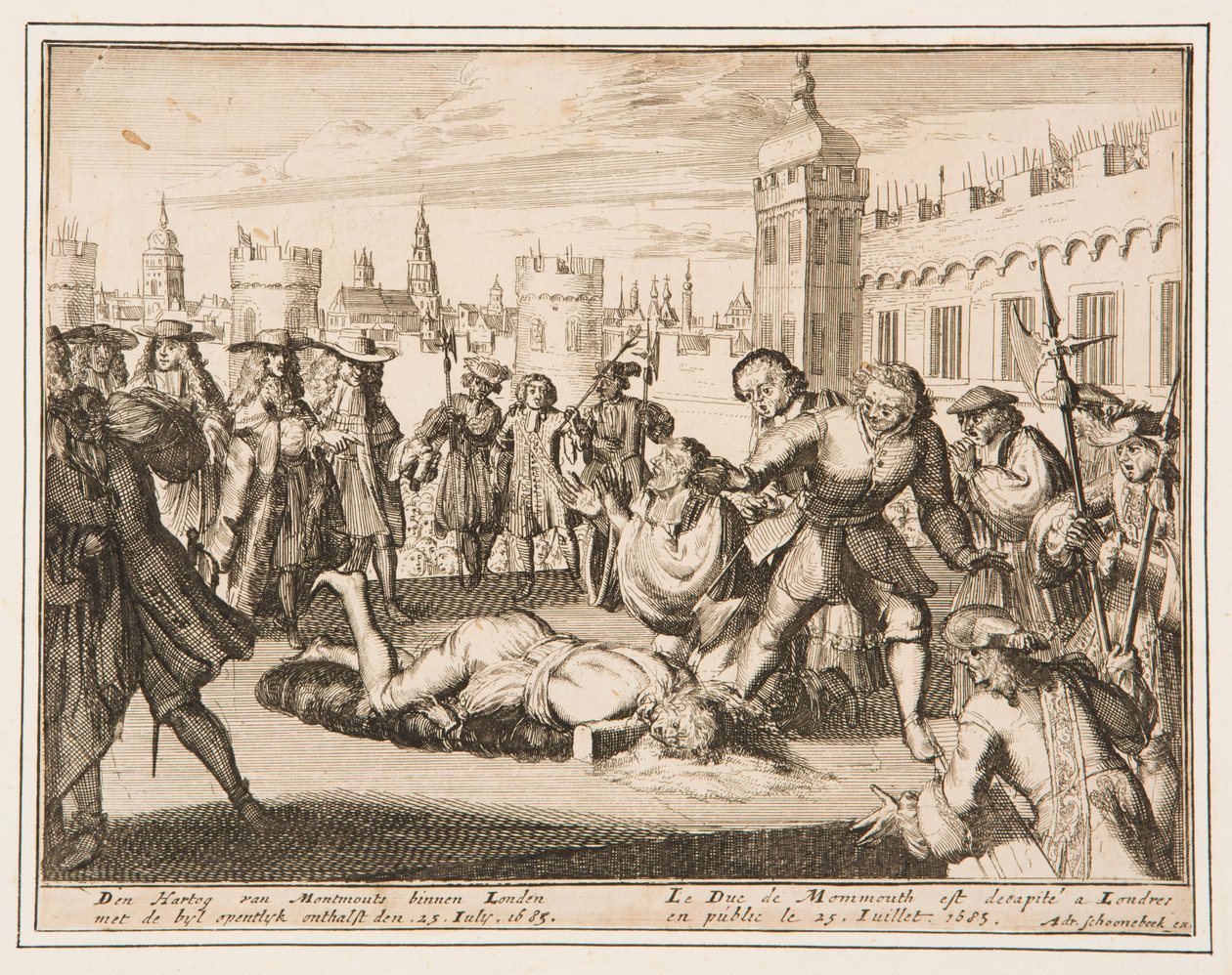 A execução do duque de Monmouth de Adriaan Schoonebeek