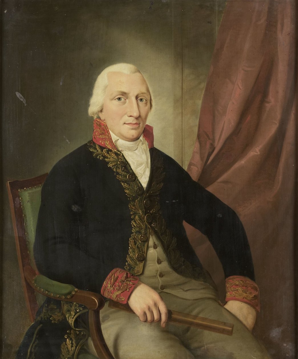 Retrato de Albertus Henricus Wiese, governador-geral das Índias Orientais Holandesas de Adriaan de Lelie (attributed to)