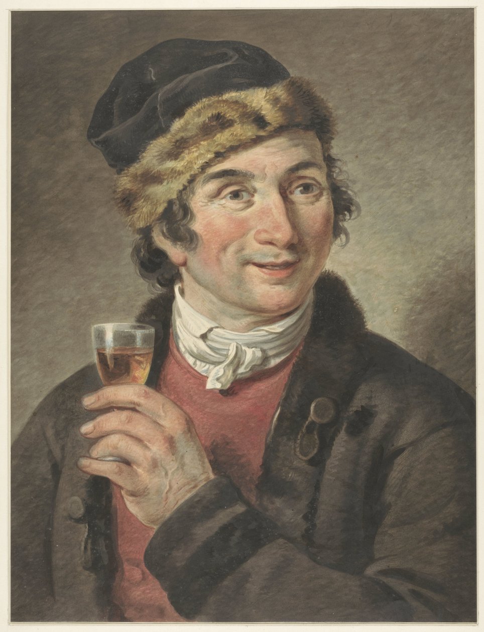 Retrato de Adriaan de Lelie, usando boné de Adriaan de Lelie