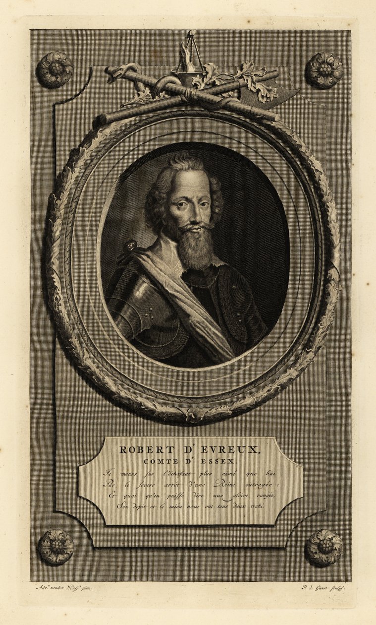 Robert Devereux, 2º Conde de Essex, favorito de Isabel I. Robert d