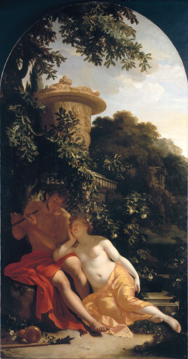 Pastor e pastora, o pastor amoroso, c. 1696 de Adriaan van der Werff