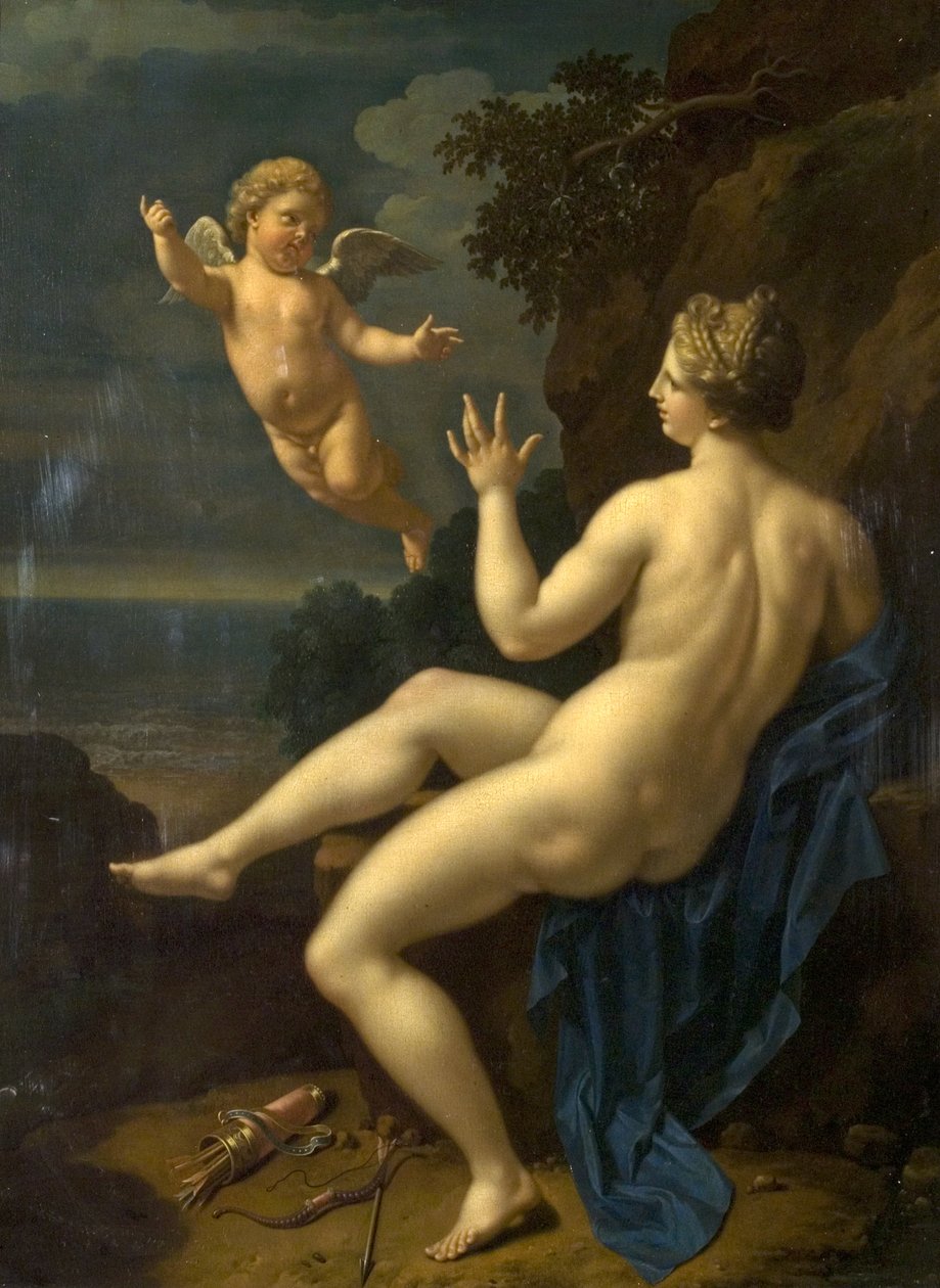 Vênus e Cupido, 1709 de Adriaan van der Werff