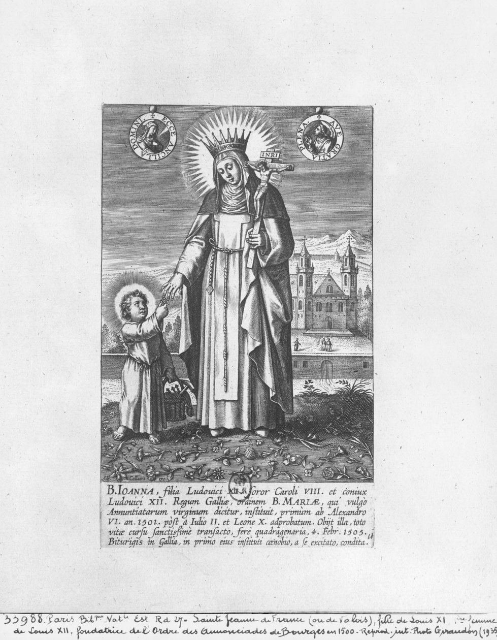 Santa Joana da França e Valois (1464-1505) de Adriaen Collaert