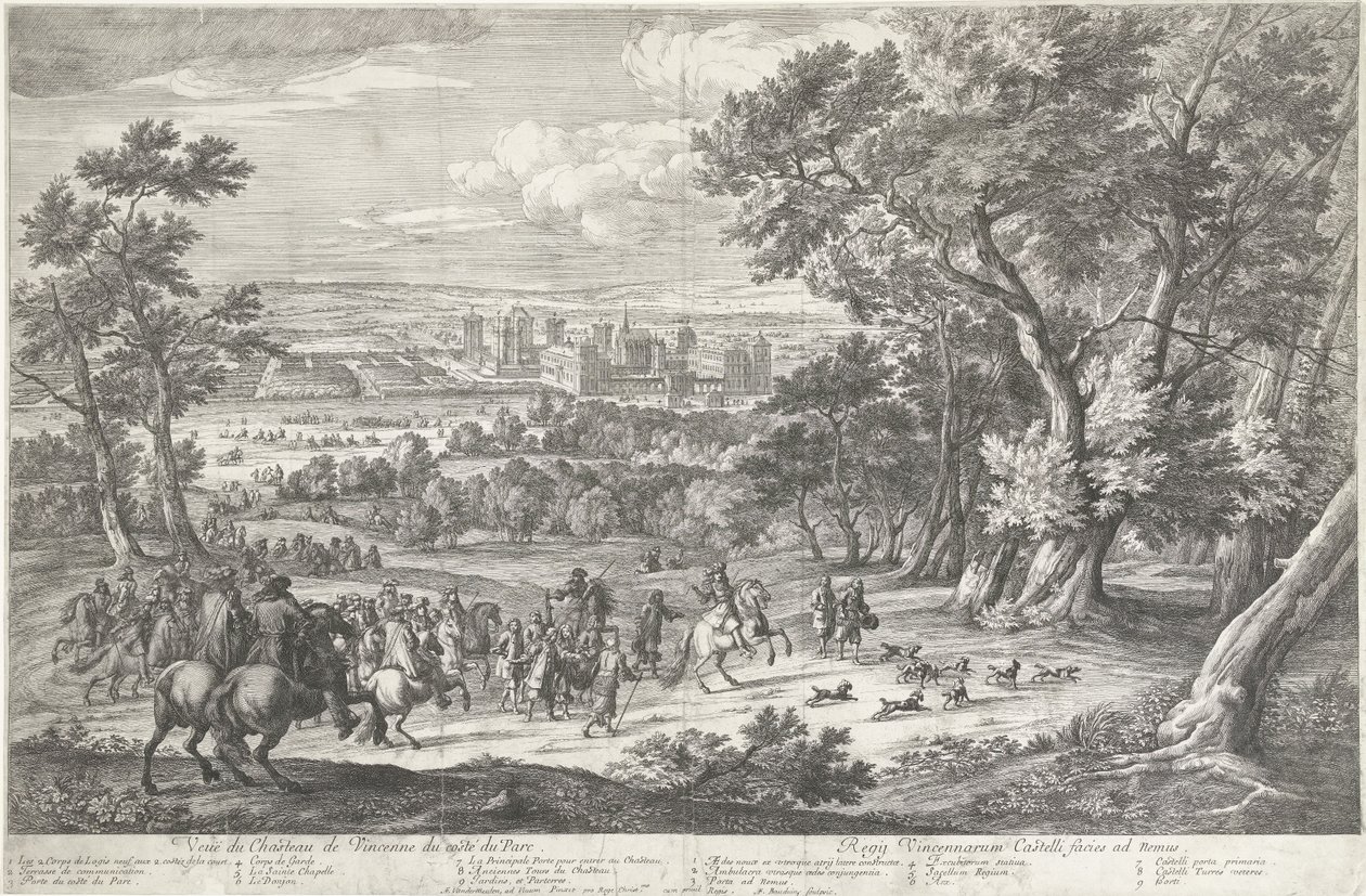 Vista do castelo e do parque de Vincennes de Adriaen Frans Boudewyns
