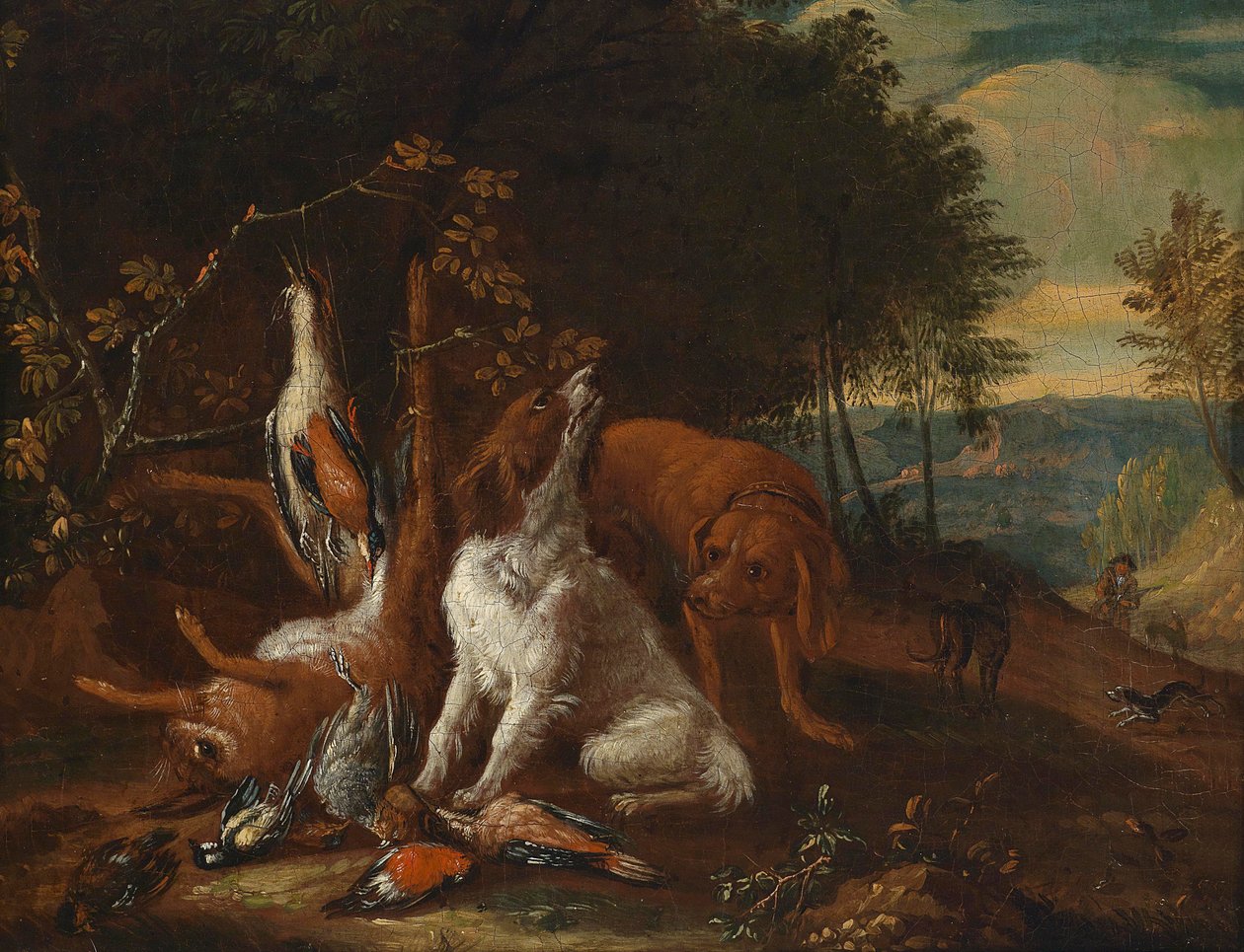 Paisagem com a caça ainda vida de Adriaen de Gryef