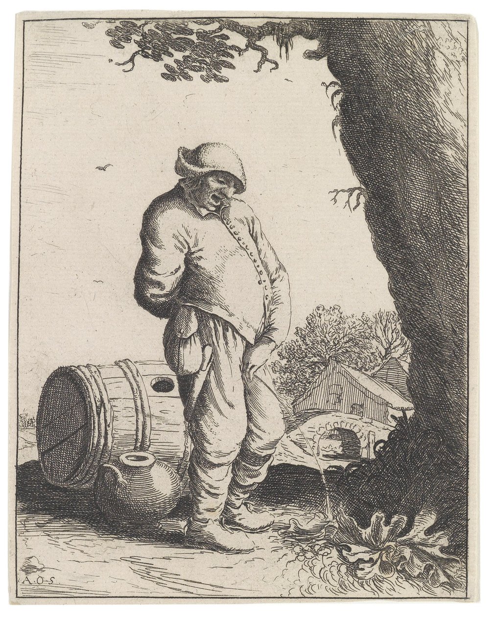 O fazendeiro mijando de Adriaen Jansz. van Ostade