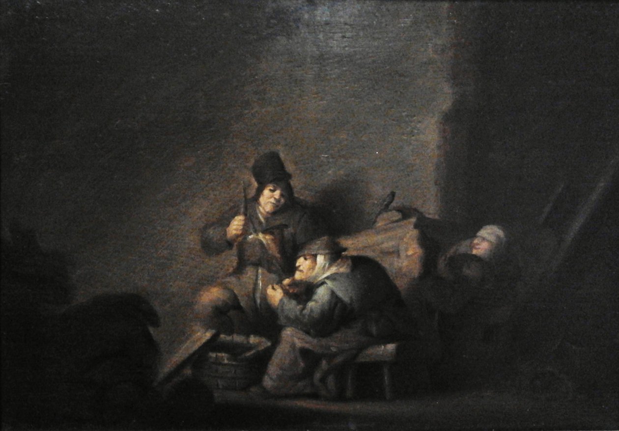 Família camponesa dentro de casa de Adriaen Jansz. van Ostade