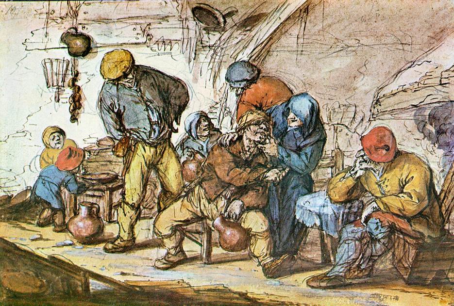 Cena na taverna de Adriaen Jansz. van Ostade