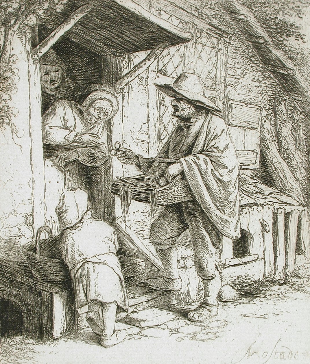O vendedor de espetáculos de Adriaen Jansz. van Ostade