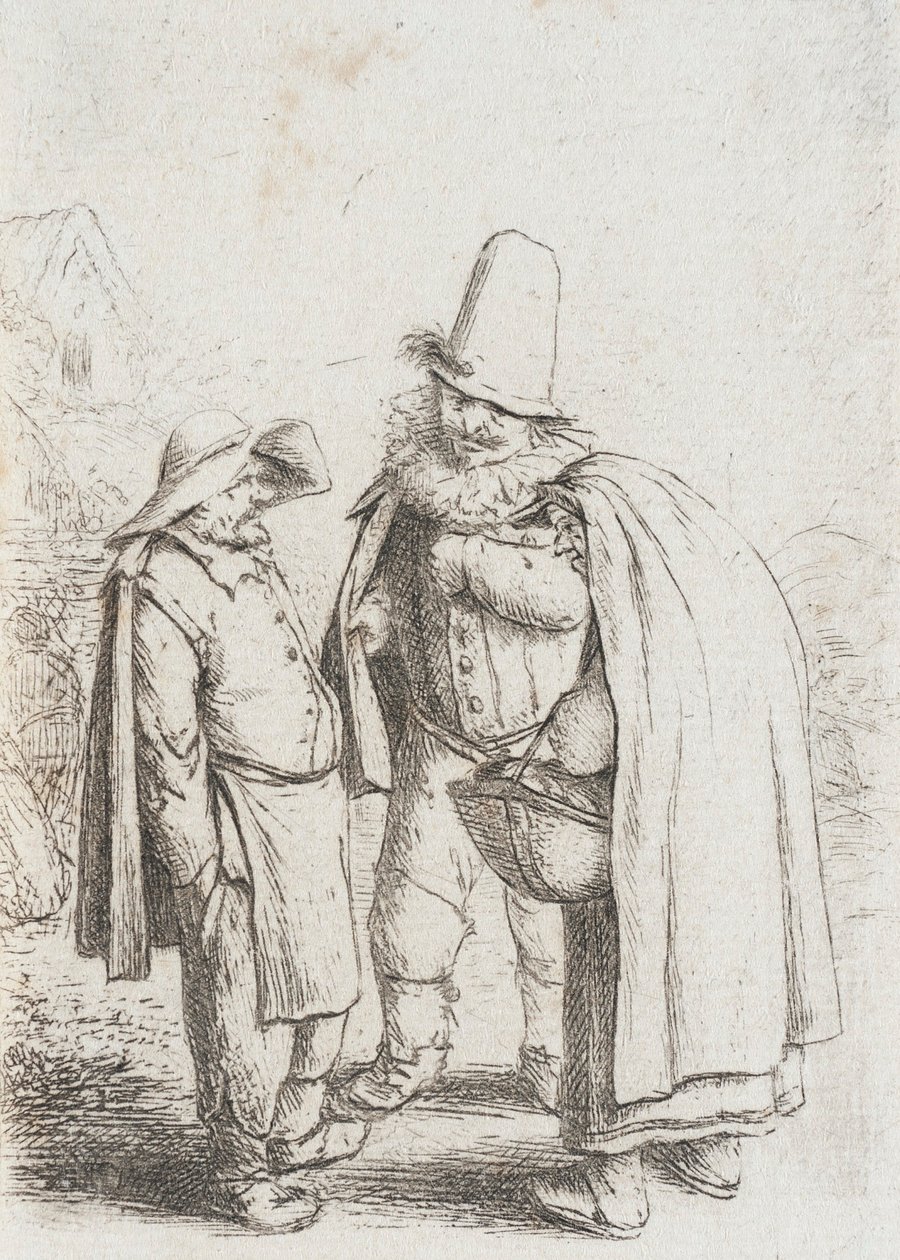 Três figuras grotescas de Adriaen Jansz. van Ostade