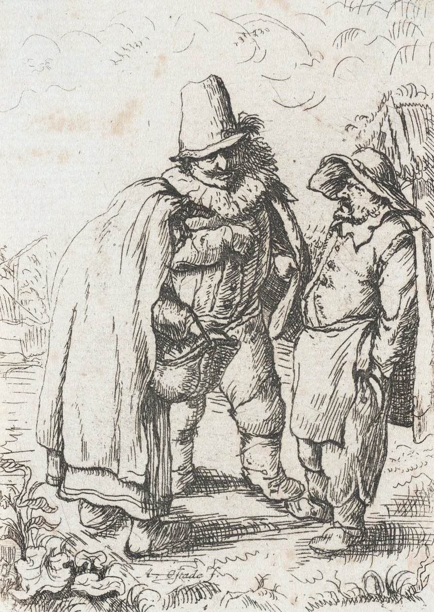 Três figuras grotescas de Adriaen Jansz. van Ostade