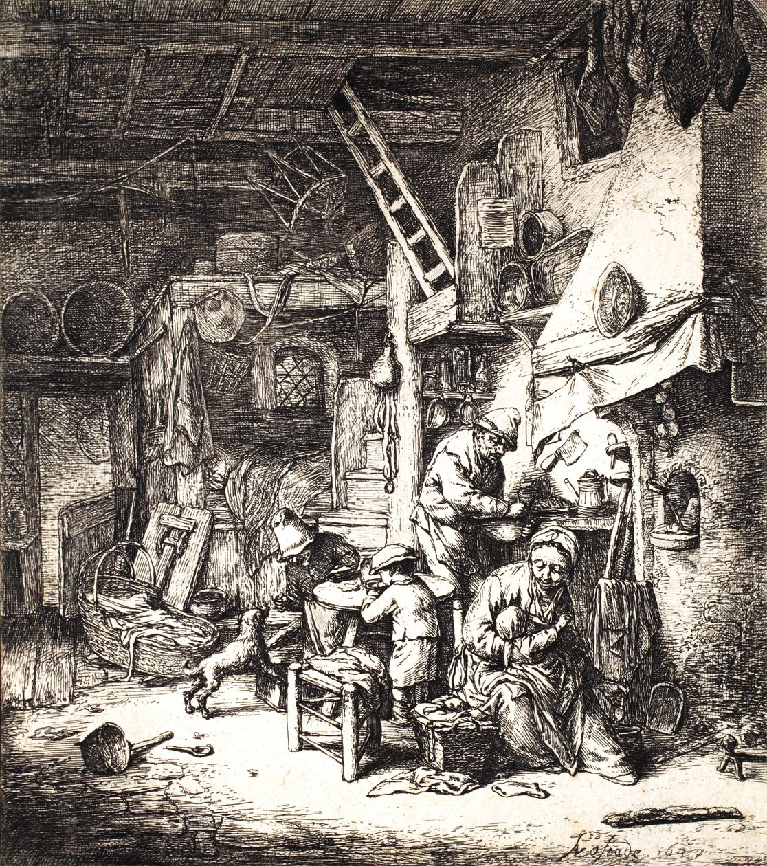 Família camponesa, 1647 de Adriaen Jansz. van Ostade