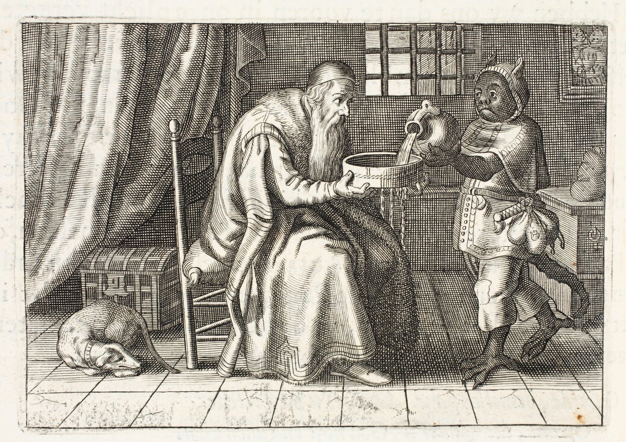 Um homem rico, ilustração de &39;Emblemata of Zinne-werk&39; de Johannes de Brune (1589-1658), Jan Jacobs Schipper, Amsterdã, 1661 de Adriaen Pietersz van de Venne