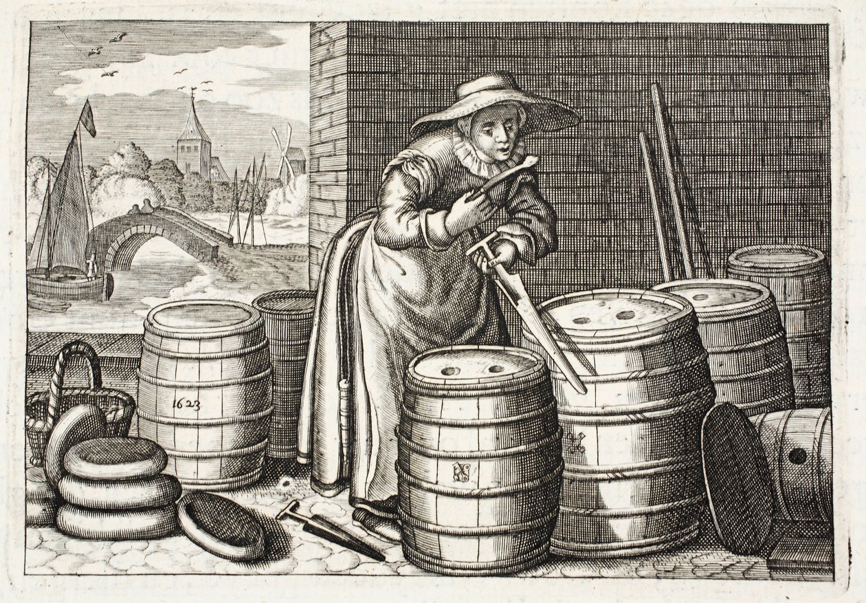 Uma farsa, ilustração de &39;Emblemata of Zinne-werk&39; de Johannes de Brune (1589-1658), Jan Jacobs Schipper, Amsterdã, 1661 de Adriaen Pietersz van de Venne