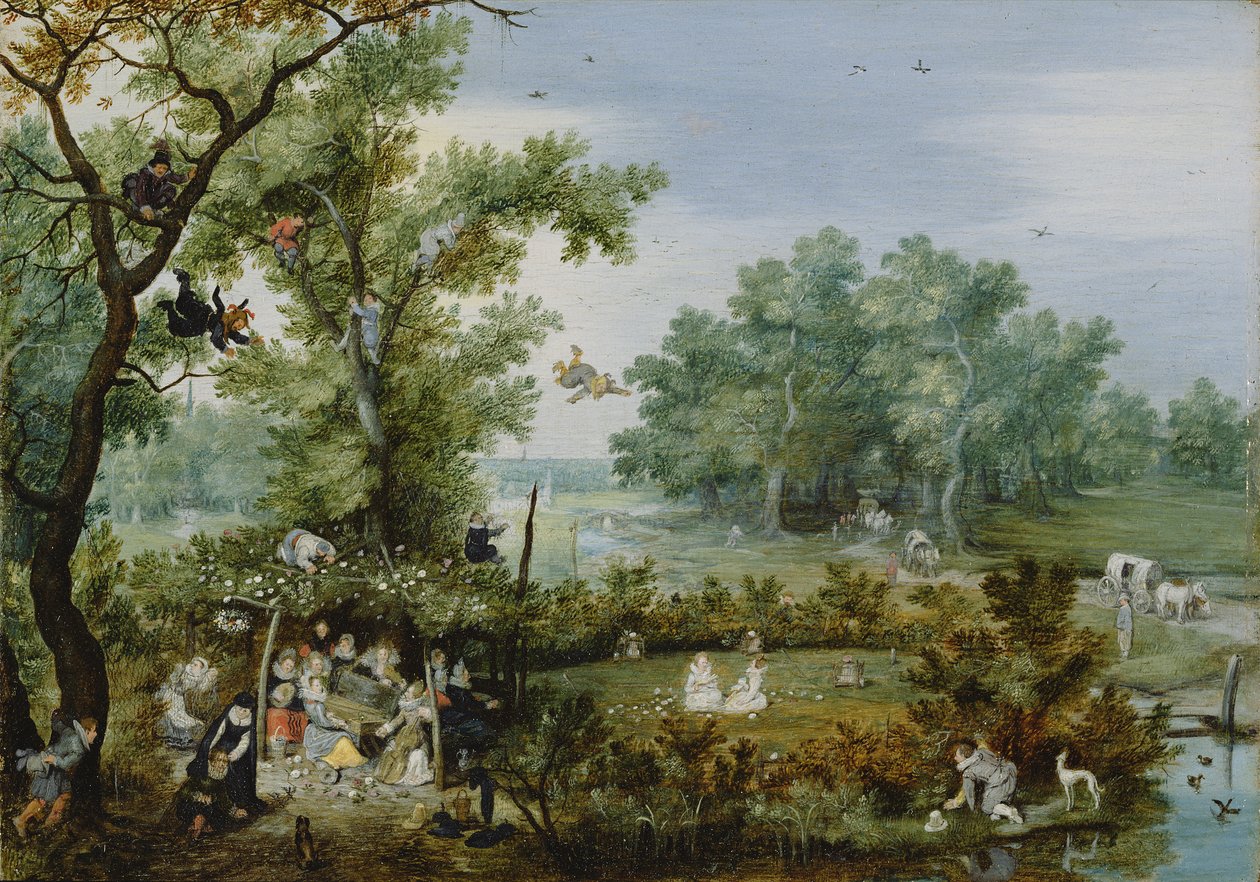 Merry Company em um Arbor, 1615 de Adriaen Pietersz van de Venne