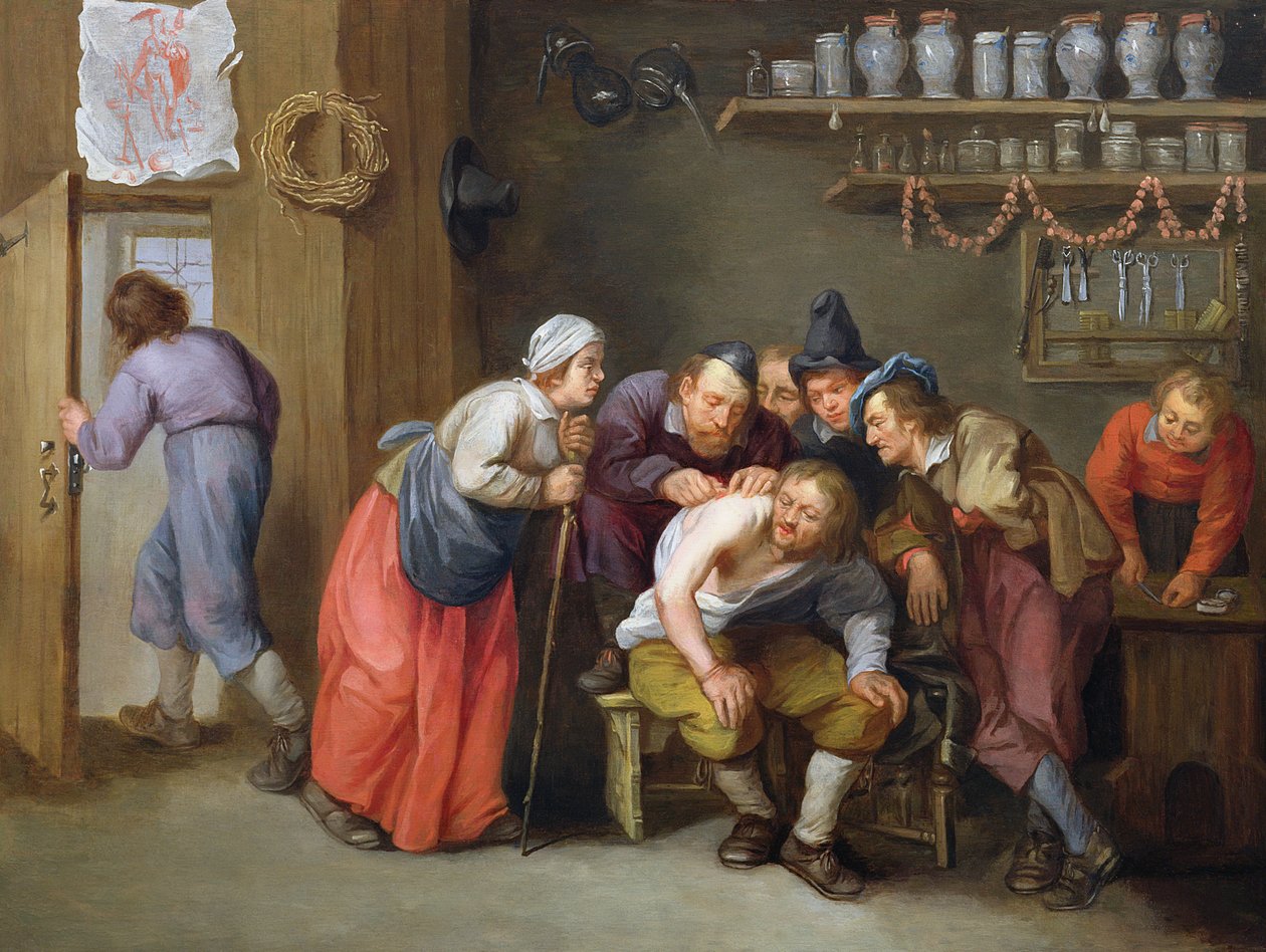 Cirurgia do Quack Doctor de Adriaen Rombouts