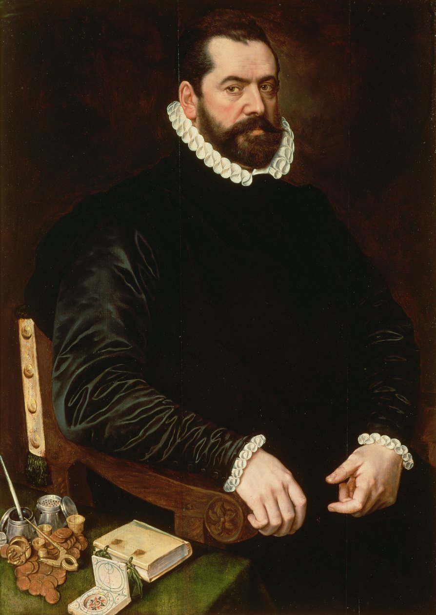Retrato de um cavalheiro aprendido de Adriaen Thomasz Key