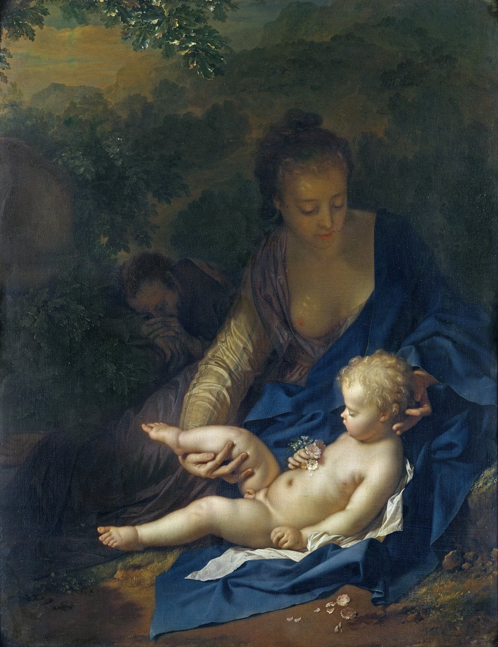 O resto da fuga para o Egito, 1706 (óleo sobre carvalho) de Adriaan van der Werff