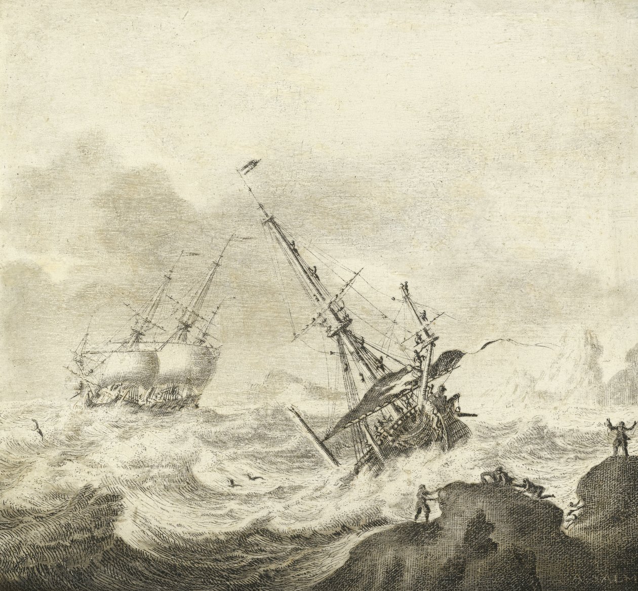 Envio em mar tempestuoso de Adriaen van Salm