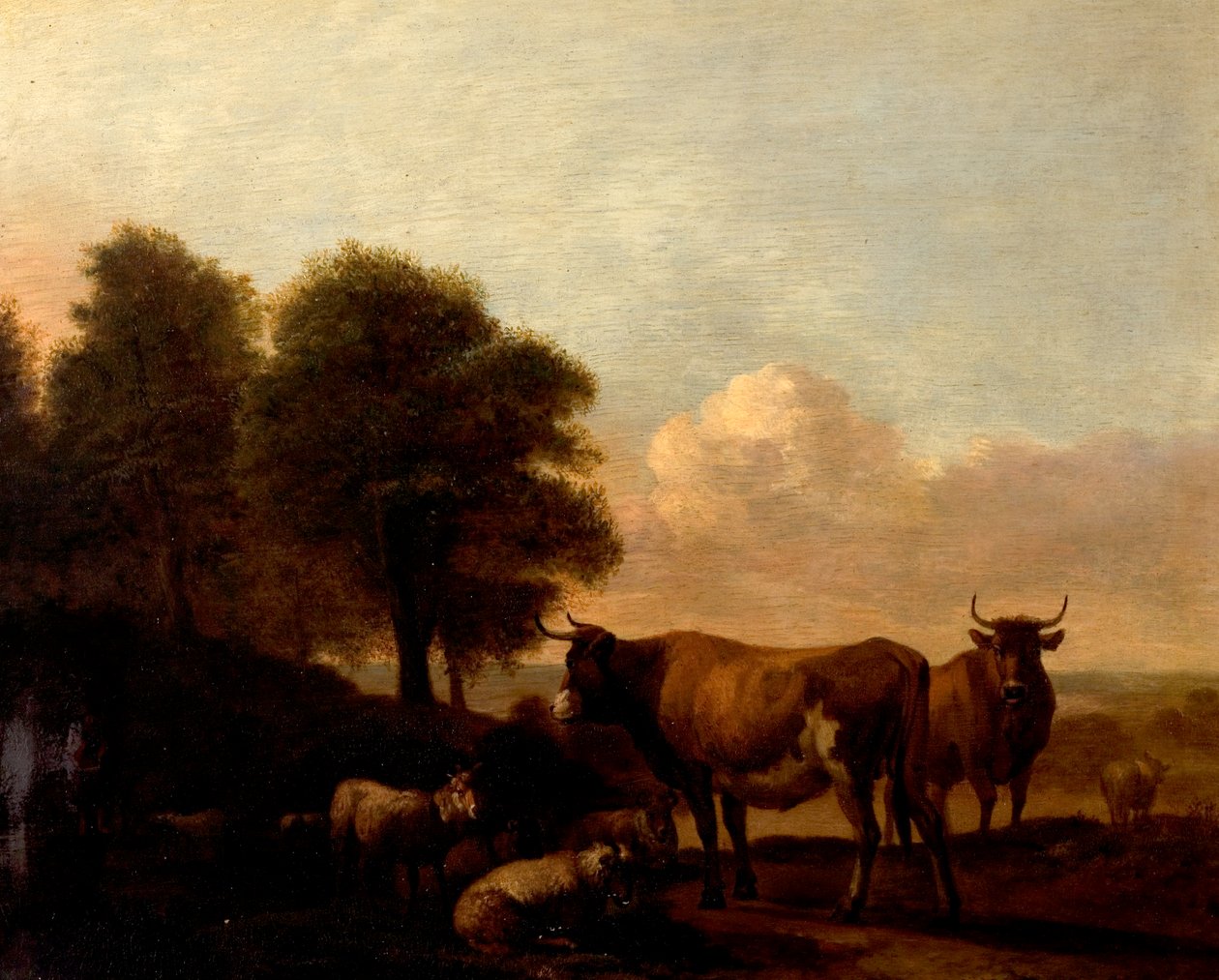 Paisagem com gado de Adriaen van de Velde