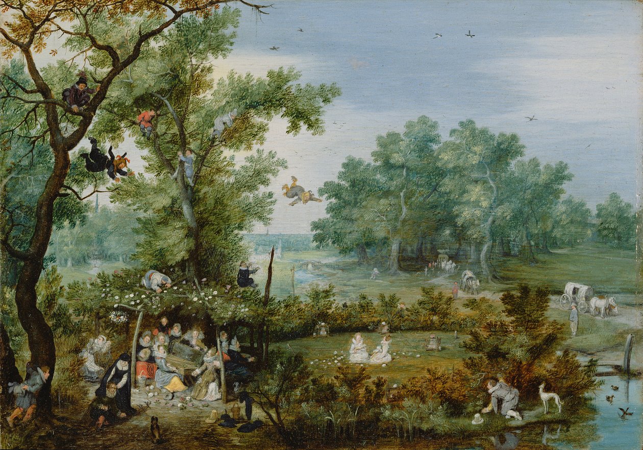 Uma empresa feliz em um mandril de Adriaen van de Venne