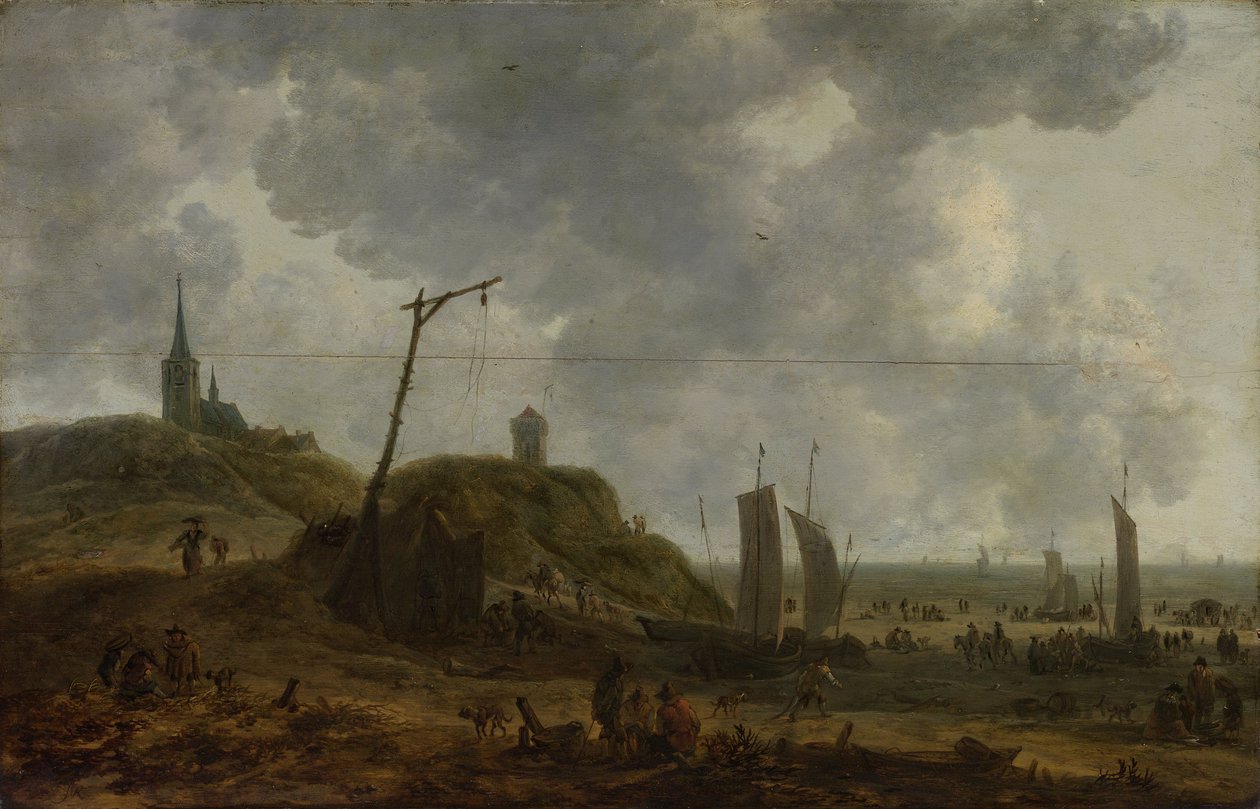 Praia, em, Katwijk de Adriaen van der Cabel