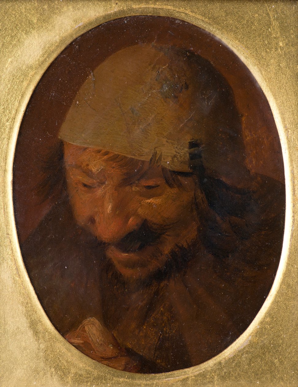 Retrato do Camponês de Adriaen (attr.to) Brouwer