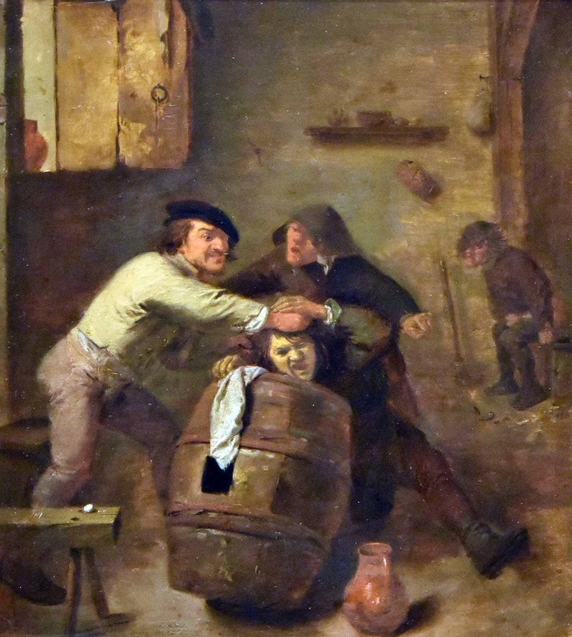 Adriaen Brouwer (ca.1605-antes de 1fev1638) Dois camponeses em luta MOU Oudenaarde 13-12-2018 de Adriaen Brouwer