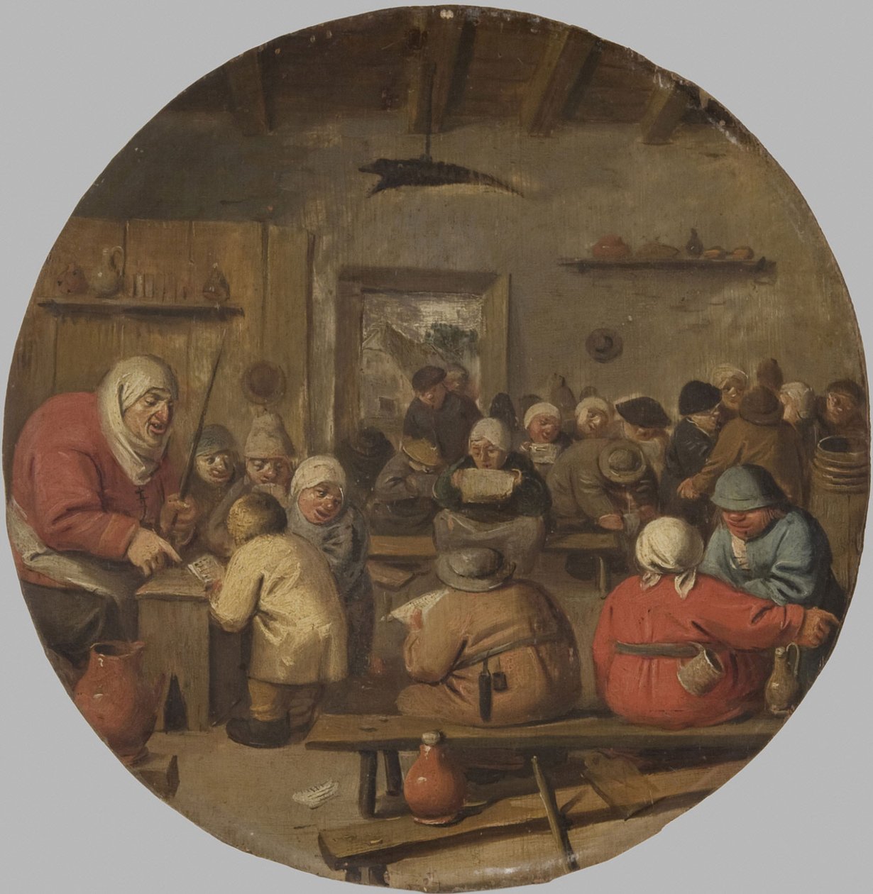 Interior de uma escola de Adriaen Brouwer