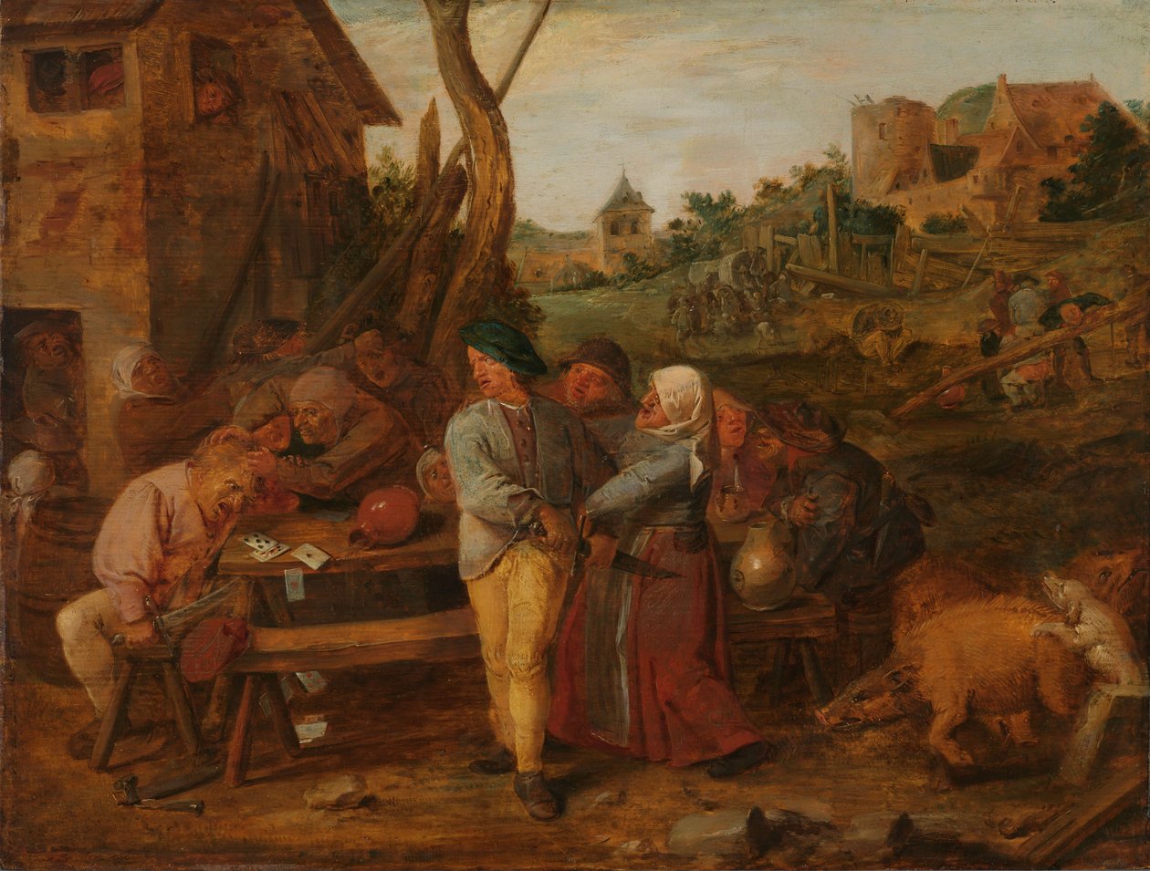Rixa de camponeses de Adriaen Brouwer