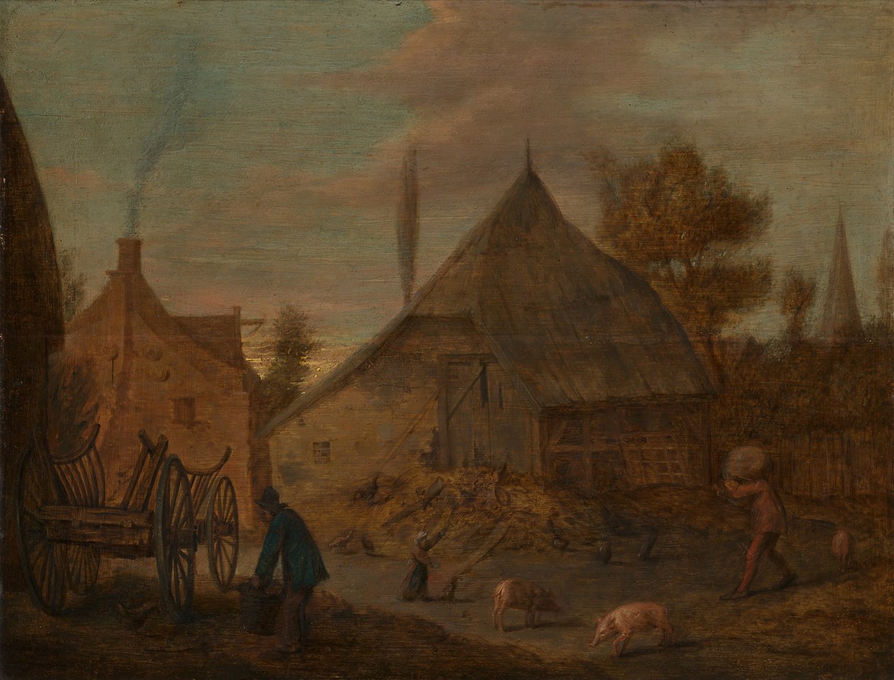 O pátio da quinta de Adriaen Brouwer